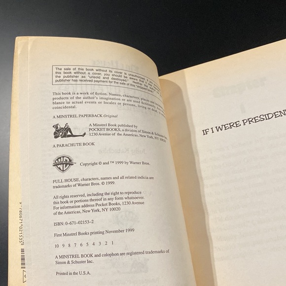 Full House Michelle #29: If I Were President by Judy Katschke - Paperback Novel - Picture 4 of 5